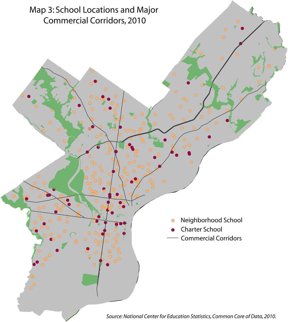 Philadelphia lekòl distri kat jeyografik