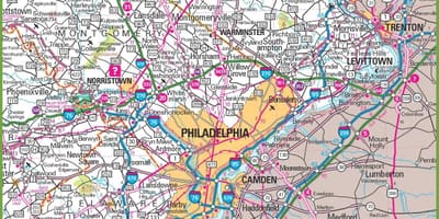 Philadelphia zòn kat jeyografik