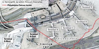 Philadelphia tèminal nan kat jeyografik